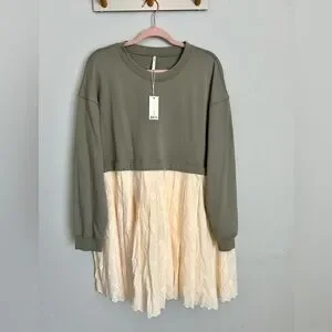 RYLEE AND CRU LAUREL SWEATSHIRT DRESS- MEDIUM